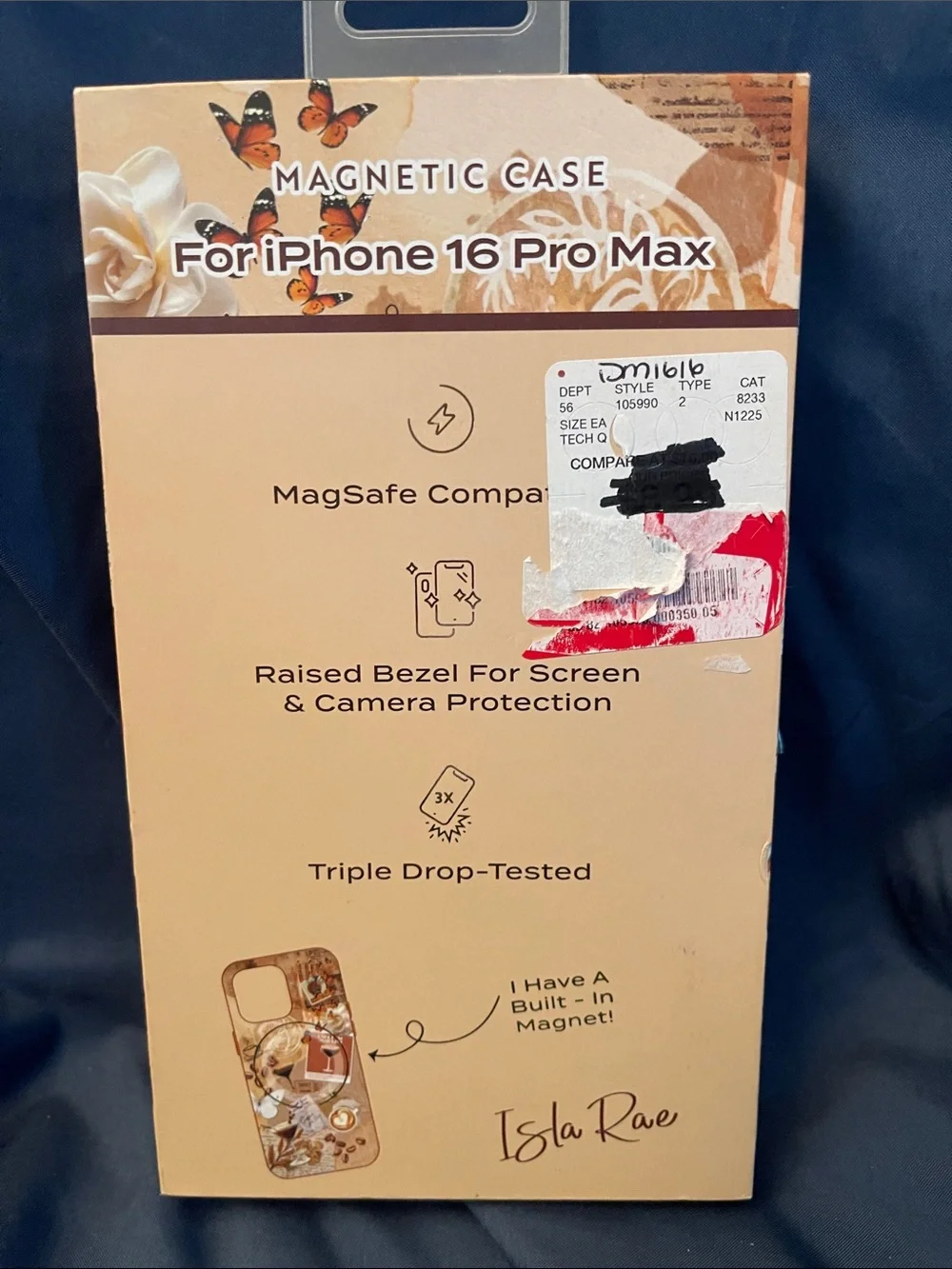 Isla Rae Magnetic iPhone 16 Pro Max Case — Beige Coffee Collage